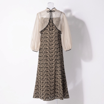 【DRESS COLLECTION】 2WAYボレロ付 エンブロイダリーマーメイドドレス 詳細画像