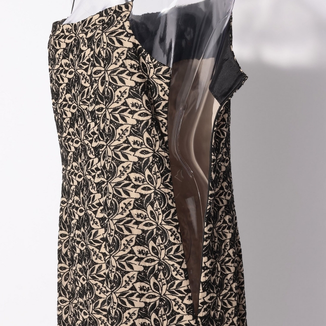 【DRESS COLLECTION】 2WAYボレロ付 エンブロイダリーマーメイドドレス 詳細画像 ベージュ 9