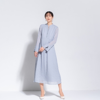 【DRESS COLLECTION】 ランダムドットジャガードドレス