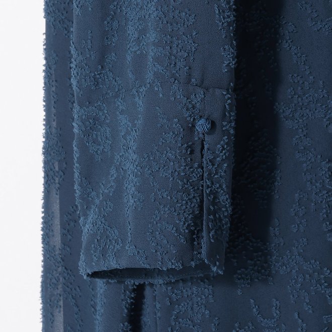 【DRESS COLLECTION】 ランダムドットジャガードドレス 詳細画像 ブルー 5