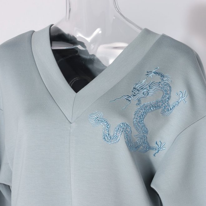 DRAGON EMBROIDERY DOUBLE KNIT　ドレス 詳細画像 ライトブルー 2