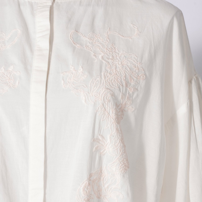 LUCKNOW EMBROIDERY STYLE BLOUSE　 詳細画像 ホワイト 6