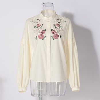 FLOWER EMBROIDERY SHIRT　 詳細画像