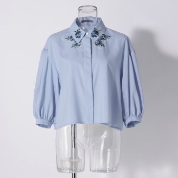 FLOWER EMBROIDERY SHIRT　