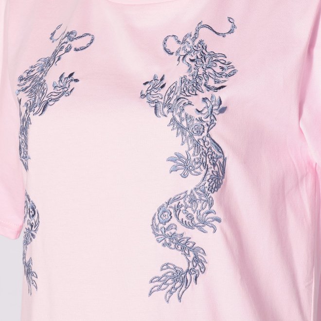 FLOWER DRAGON EMBROIDERY TEE SHIRTS 詳細画像 ライトピンク 4