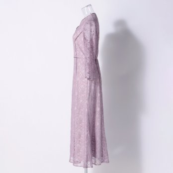 【DRESS COLLECTION】 マウンテン柄レースマーメイド ドレス 詳細画像