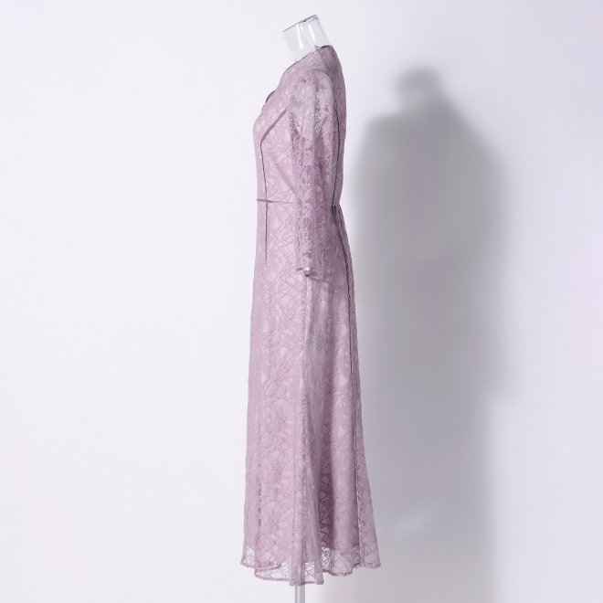 【DRESS COLLECTION】 マウンテン柄レースマーメイド ドレス 詳細画像 パープル 2