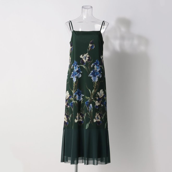 IRIS PRINT NETTING　ドレス 詳細画像 グリーン系マルチ 1