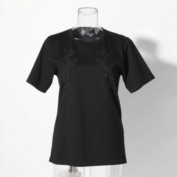 FLOWER DRAGON EMBROIDERY TEE