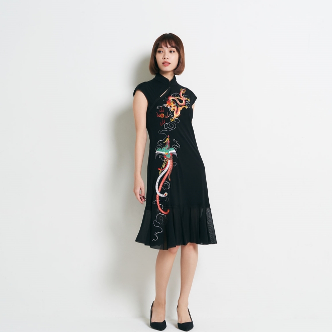 DRAGON+PHOENIX EMBROIDERY　ドレス 詳細画像 ブラック 1