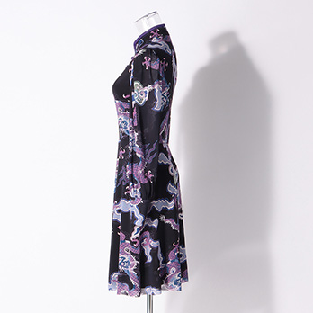 DRAGON CLOUD PRINTED STRETCH NET　ドレス 詳細画像