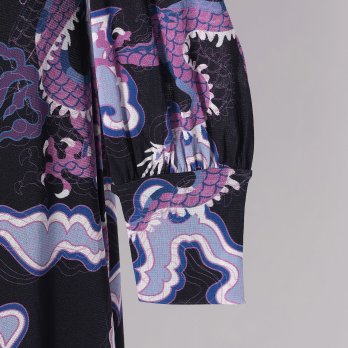 DRAGON CLOUD PRINTED STRETCH NET　ドレス 詳細画像