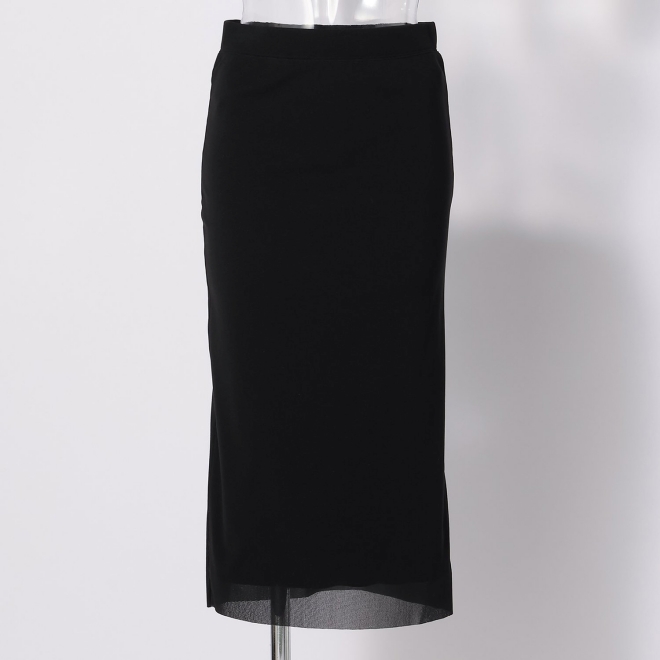 SOLID STRETCH NETTING　スカート 詳細画像 ブラック 1
