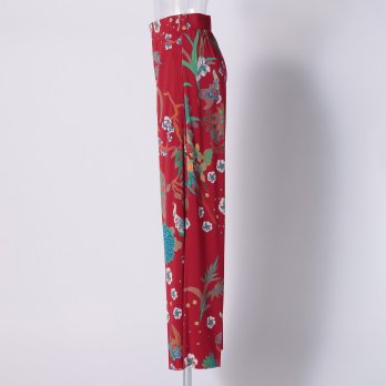 PLUM PRINT ON STRETCH NETTING　パンツ 詳細画像