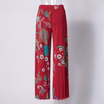 PLUM PRINT ON STRETCH NETTING　パンツ 詳細画像