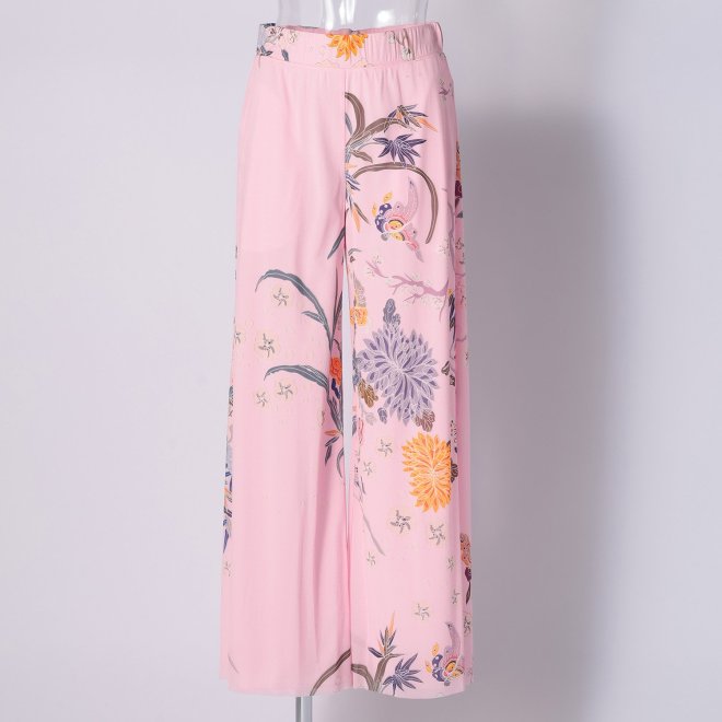 PLUM PRINT ON STRETCH NETTING　パンツ 詳細画像 ライトピンク 1