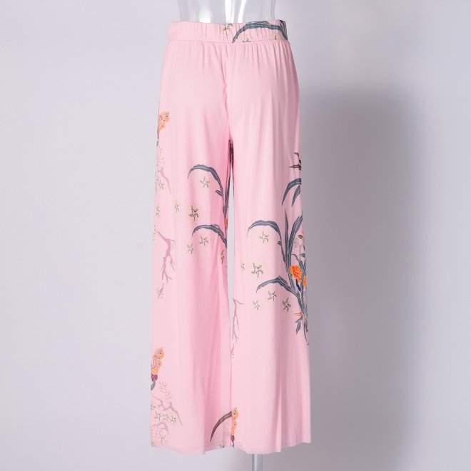 PLUM PRINT ON STRETCH NETTING　パンツ 詳細画像 ライトピンク 2