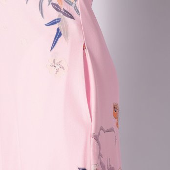 PLUM PRINT ON STRETCH NETTING　ドレス 詳細画像