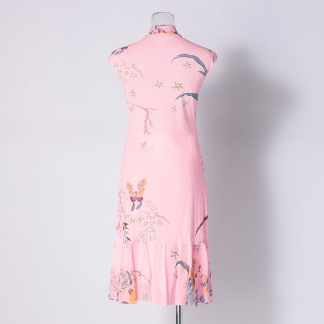 PLUM PRINT ON STRETCH NETTING　ドレス 詳細画像 ライトピンク 3
