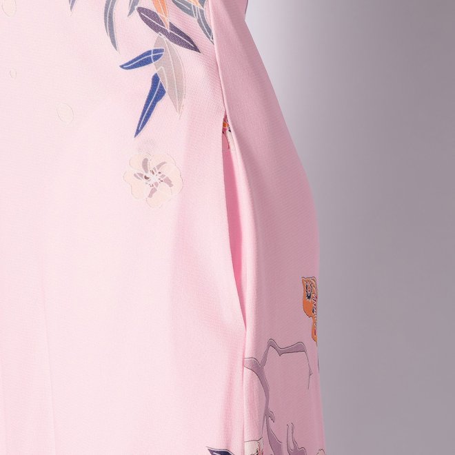 PLUM PRINT ON STRETCH NETTING　ドレス 詳細画像 ライトピンク 5
