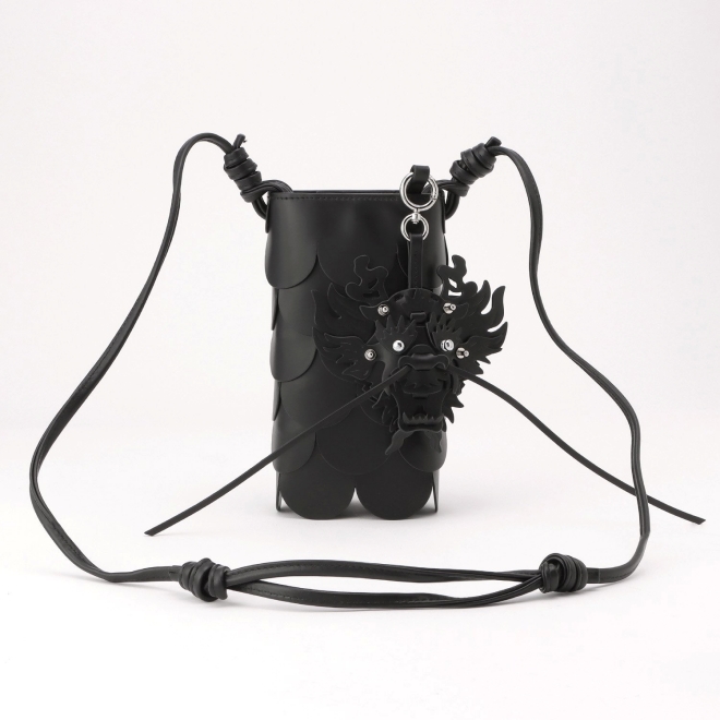 LEATHER DRAGON SCALE PHONE BAG 詳細画像 ブラック 1