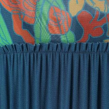 NAVY FLORAL STRETCH NETTING　ドレス 詳細画像