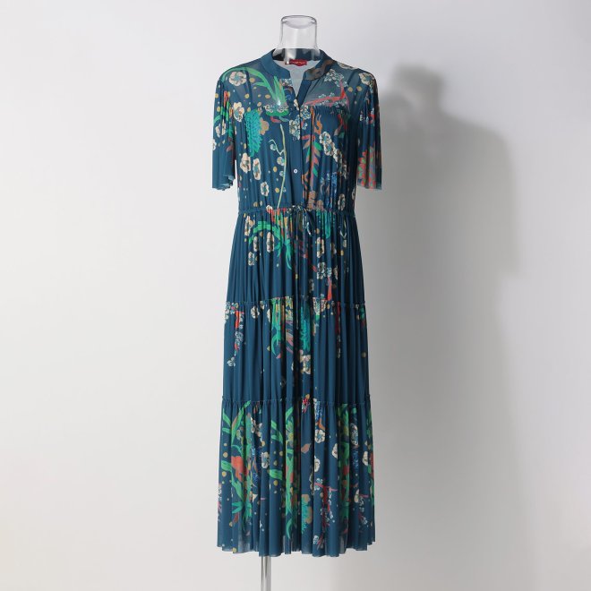 NAVY FLORAL STRETCH NETTING　ドレス 詳細画像 ブルー系マルチ 1