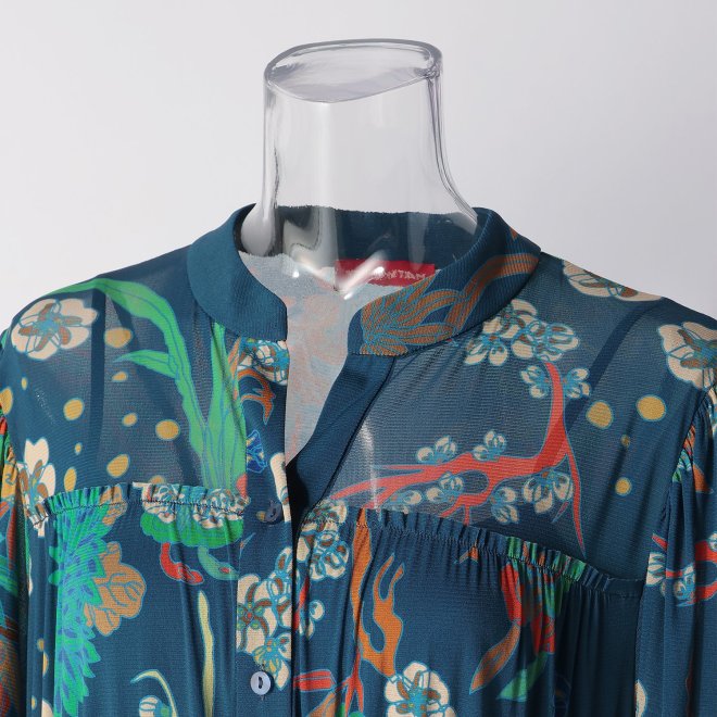 NAVY FLORAL STRETCH NETTING　ドレス 詳細画像 ブルー系マルチ 4