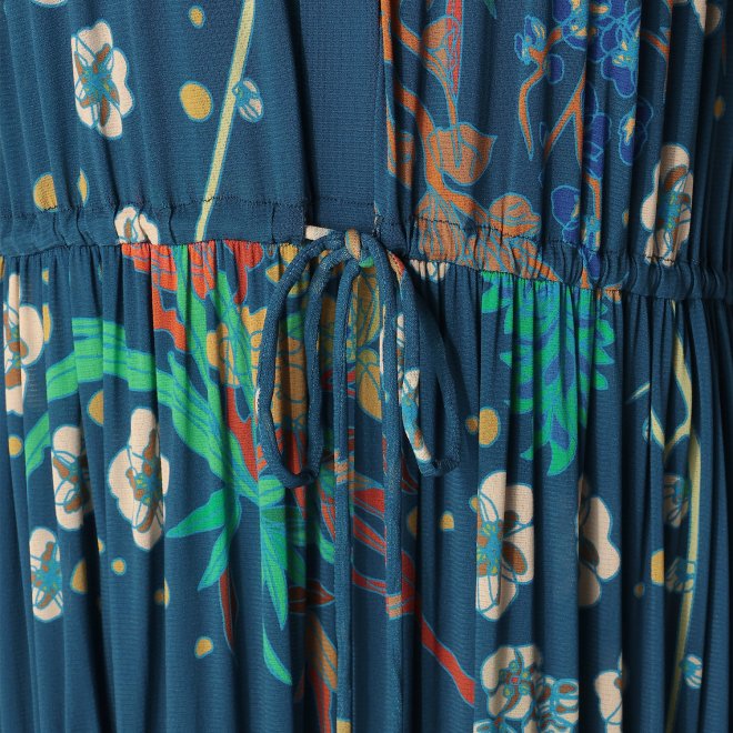 NAVY FLORAL STRETCH NETTING　ドレス 詳細画像 ブルー系マルチ 5
