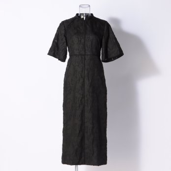 【DRESS COLLECTION】 ジャカードIラインドレス 詳細画像