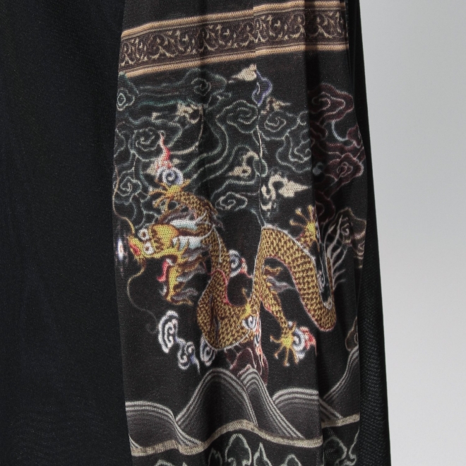 Dragon cloud print net ブラウス 詳細画像 黒系マルチ 10