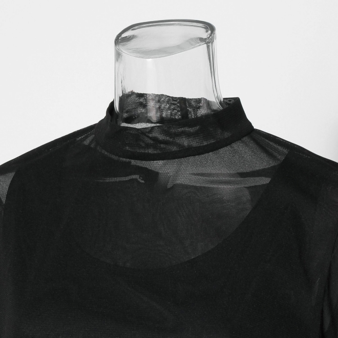 Dragon cloud print net ブラウス 詳細画像 黒系マルチ 9