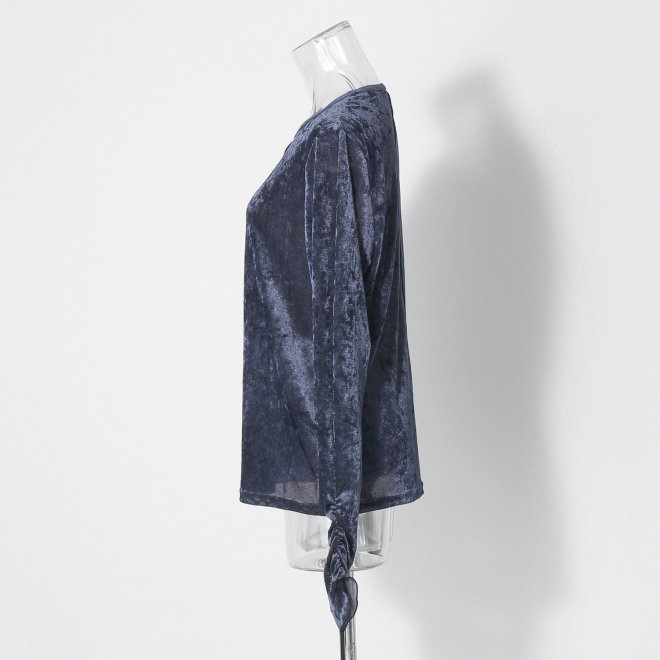 Sheer velor ブラウス 詳細画像 ネイビー 2