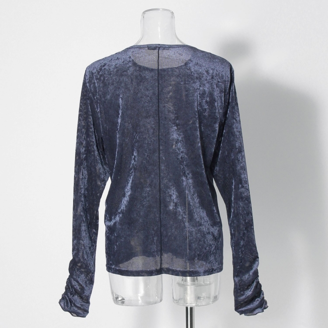 Sheer velor ブラウス 詳細画像 ネイビー 3