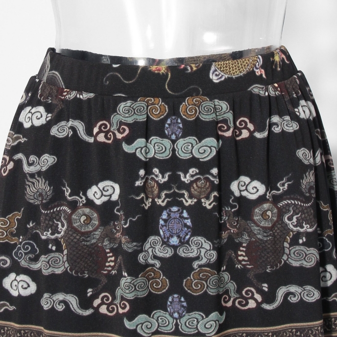 【COMING SOON】Dragon cloud print net スカート 詳細画像 黒系マルチ 8