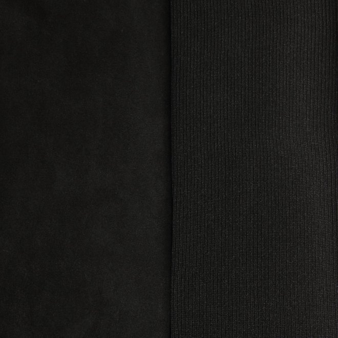 【COMING SOON】WLC スエード×リブワイドパンツ 詳細画像 ブラック 4