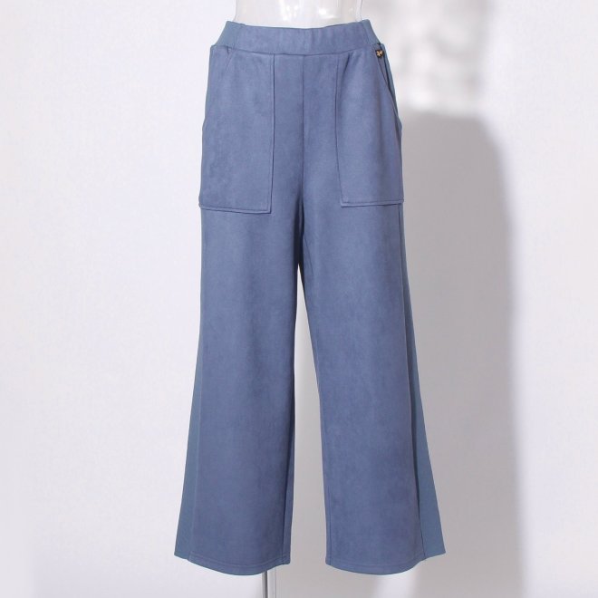 【COMING SOON】WLC スエード×リブワイドパンツ 詳細画像 ライトブルー 1