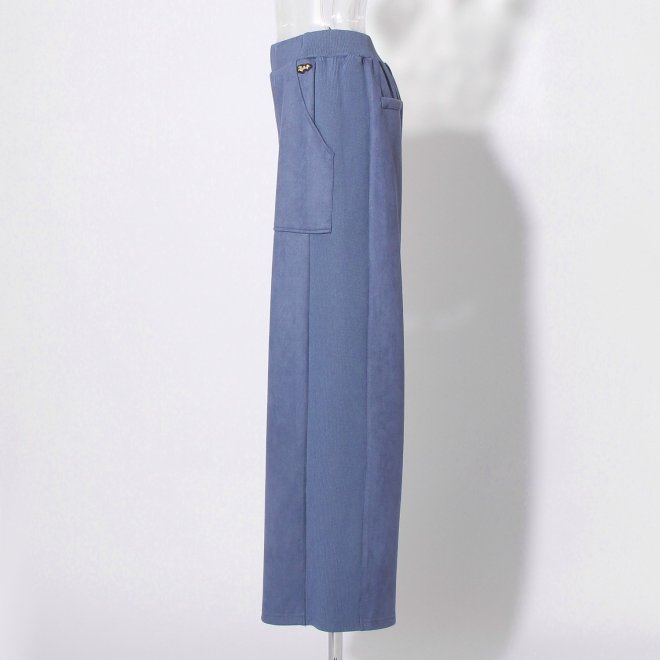 【COMING SOON】WLC スエード×リブワイドパンツ 詳細画像 ライトブルー 2