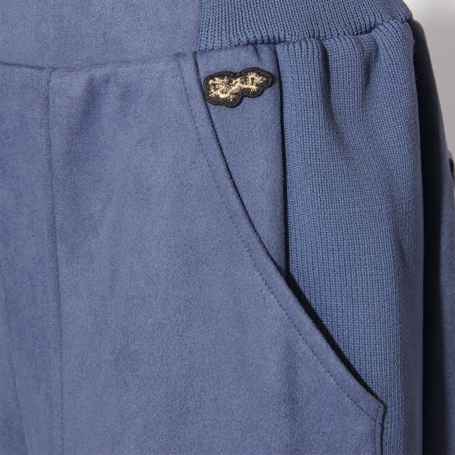 【COMING SOON】WLC スエード×リブワイドパンツ 詳細画像 ライトブルー 4