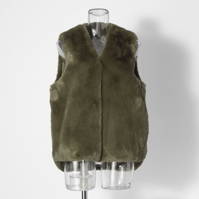 【COMING SOON】WL カラーエコファーベスト 詳細画像 グリーン 1