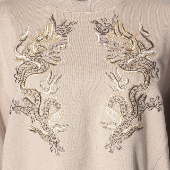 Dragon embroidery sweat shirt トレーナー 詳細画像 ベージュ 4