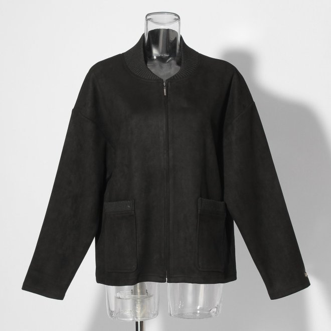 【COMING SOON】WLC スエード×リブZIPブルゾン 詳細画像 ブラック 1