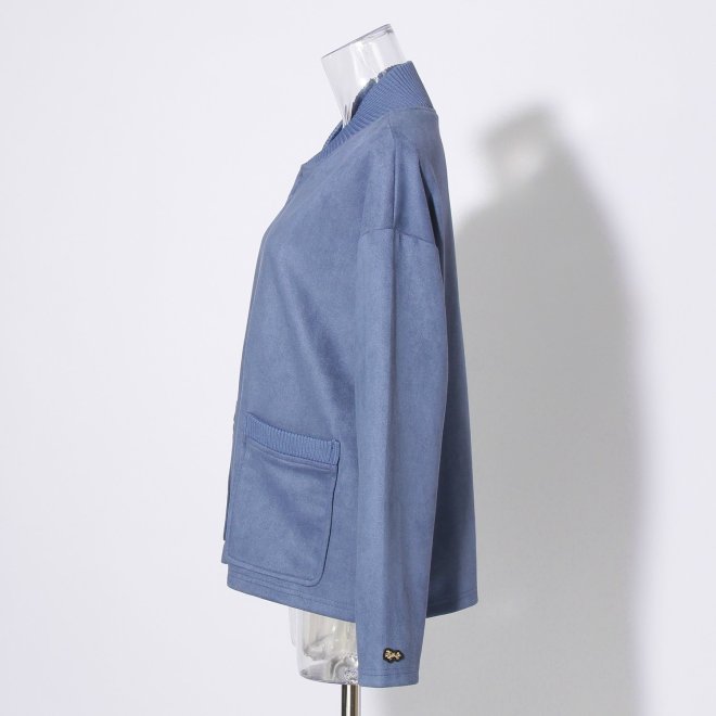 【COMING SOON】WLC スエード×リブZIPブルゾン 詳細画像 ライトブルー 2