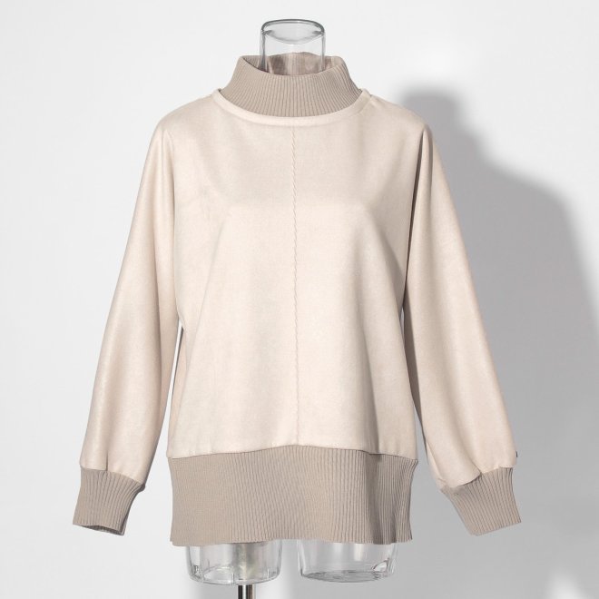 【COMING SOON】WLC スエード×リブドルマンチュニック 詳細画像 ベージュ 1