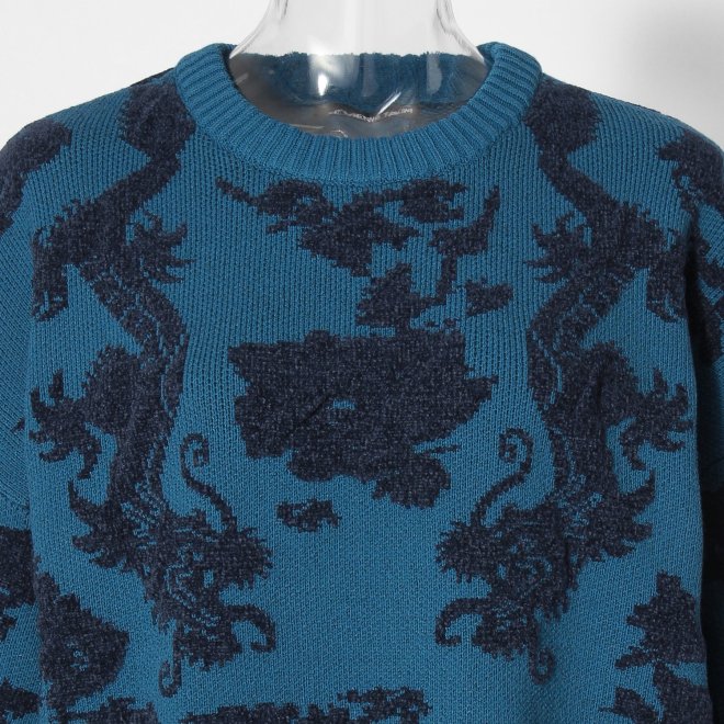 【COMING SOON】WLC ドラゴンモールジャカード プルオーバー 詳細画像 グリーン 4