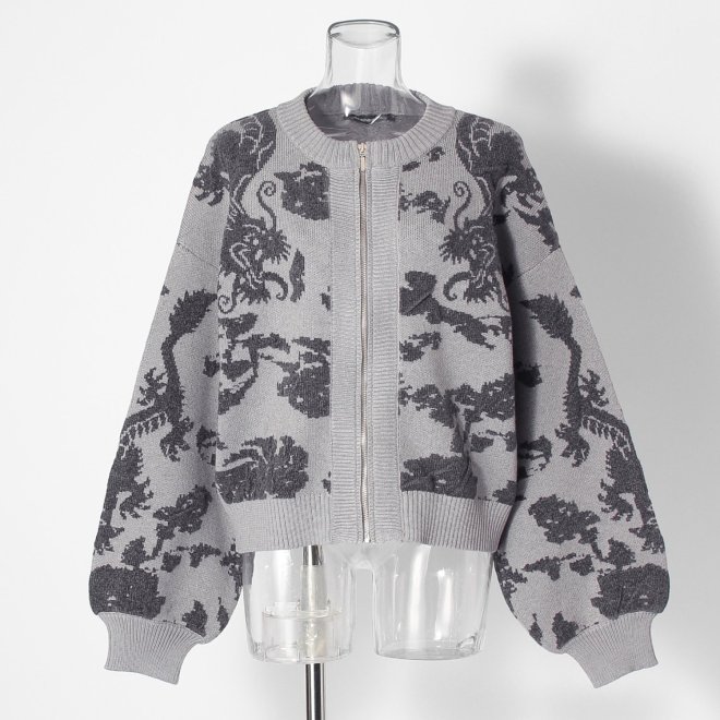 【COMING SOON】WLC ドラゴンモールジャカード ブルゾン 詳細画像 ライトグレー 1