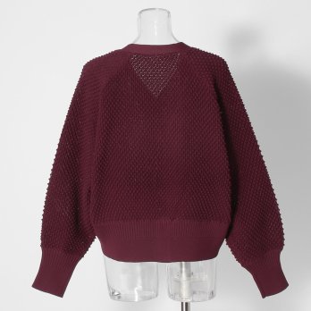 【COMING SOON】WLC ワッフルシアーニットカーディガン 詳細画像