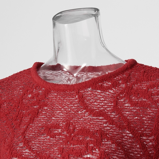 【COMING SOON】WLC ブークレー柄ニット 詳細画像 レッド 4