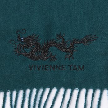 Stole with dragon embroidery ストール 詳細画像