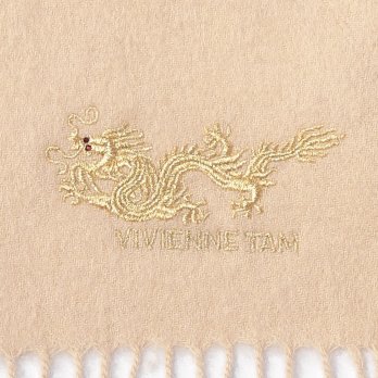 Stole with dragon embroidery ストール 詳細画像